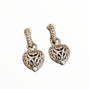 Brighton Bibi Heart Post Earrings Silver